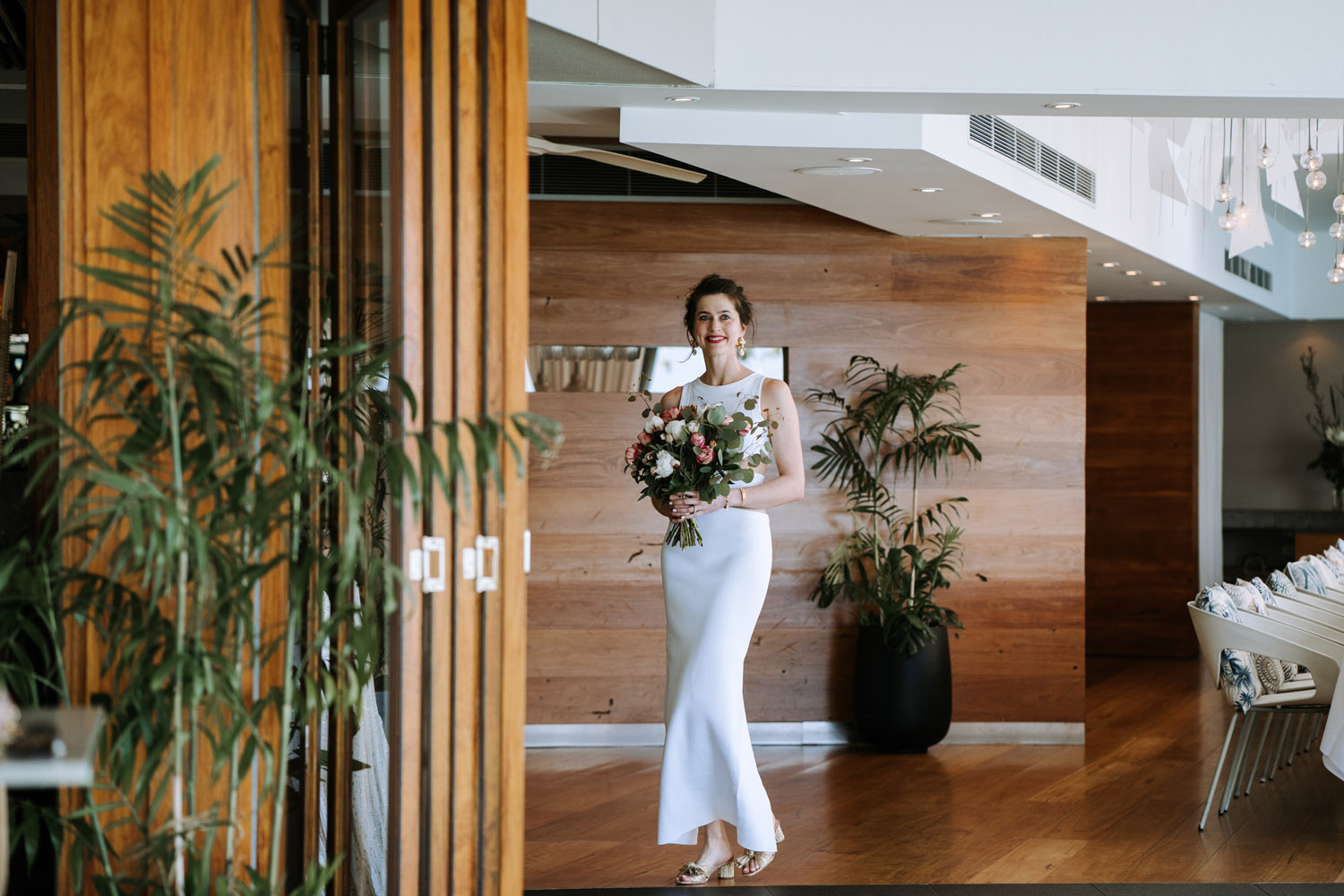 Noosa wedding photography of bride and grooms at Ricky's Restaurant by Noosa photographer