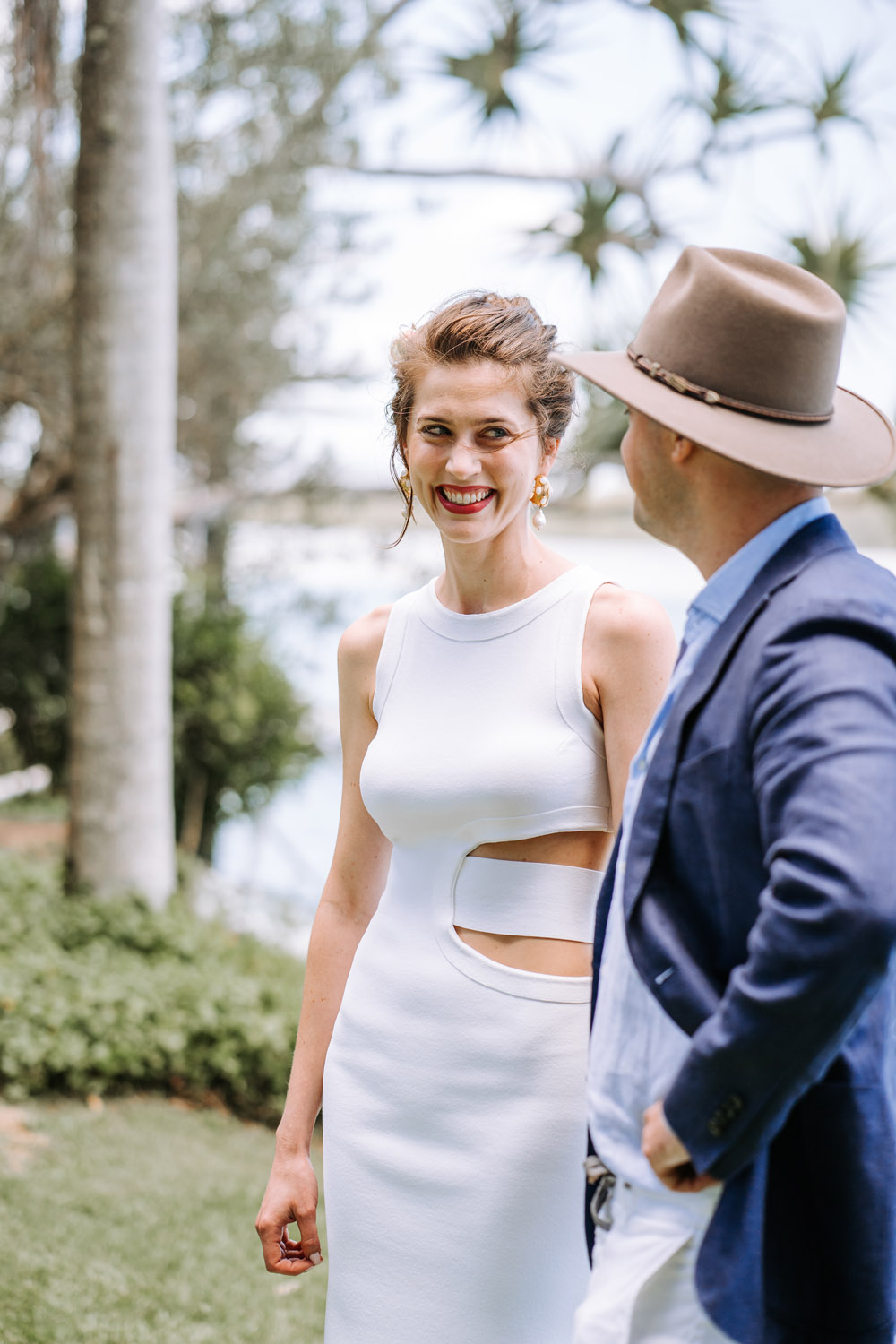 Noosa wedding photography of bride and grooms at Ricky's Restaurant by Noosa photographer