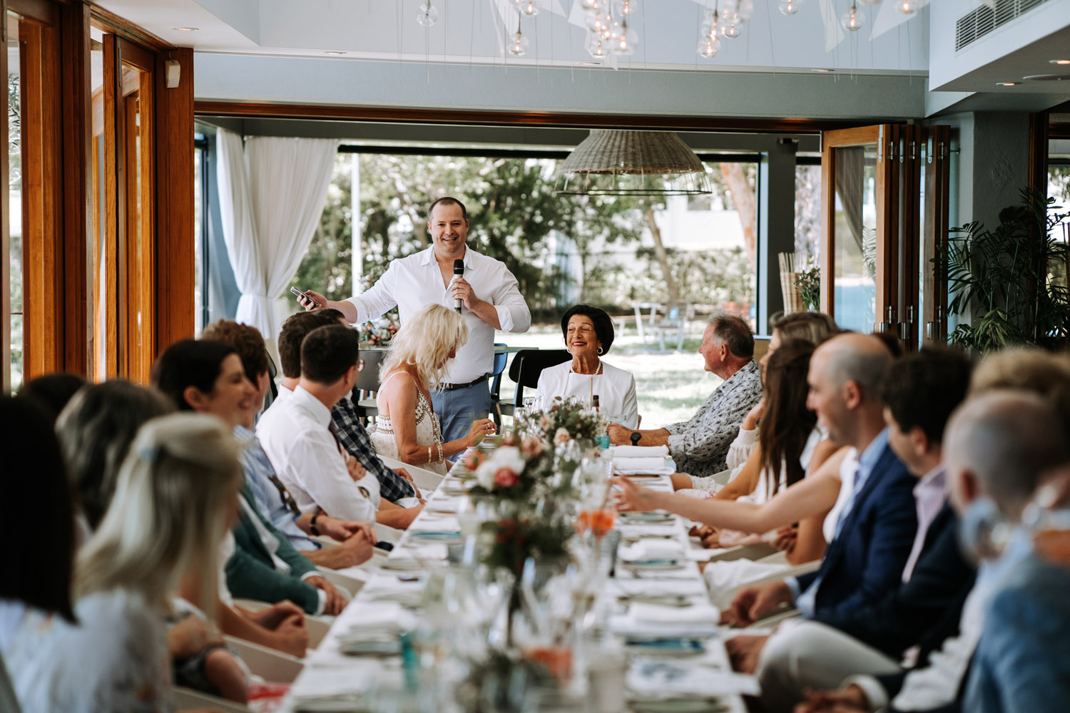 Noosa wedding photography of bride and grooms at Ricky's Restaurant by Noosa photographer