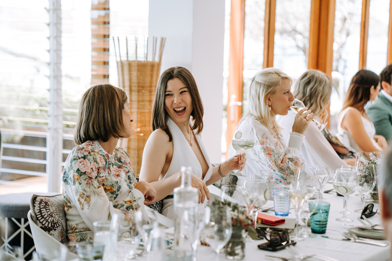 Noosa wedding photography of bride and grooms at Ricky's Restaurant by Noosa photographer