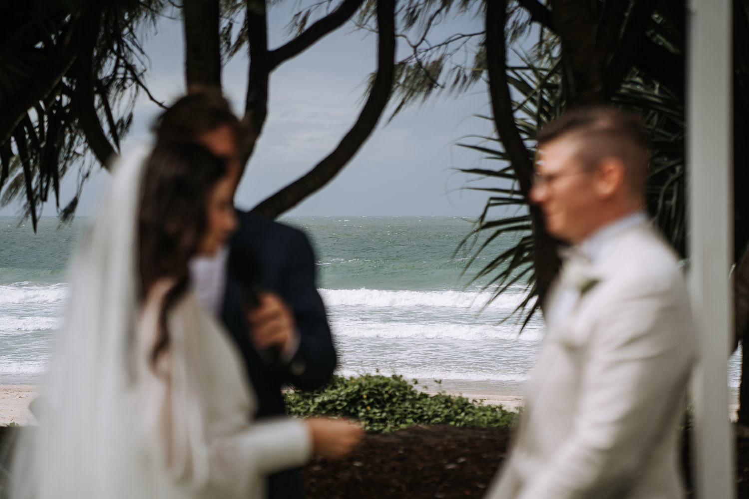 Noosa wedding photography of bride and grooms at Ricky's Restaurant by Noosa photographer