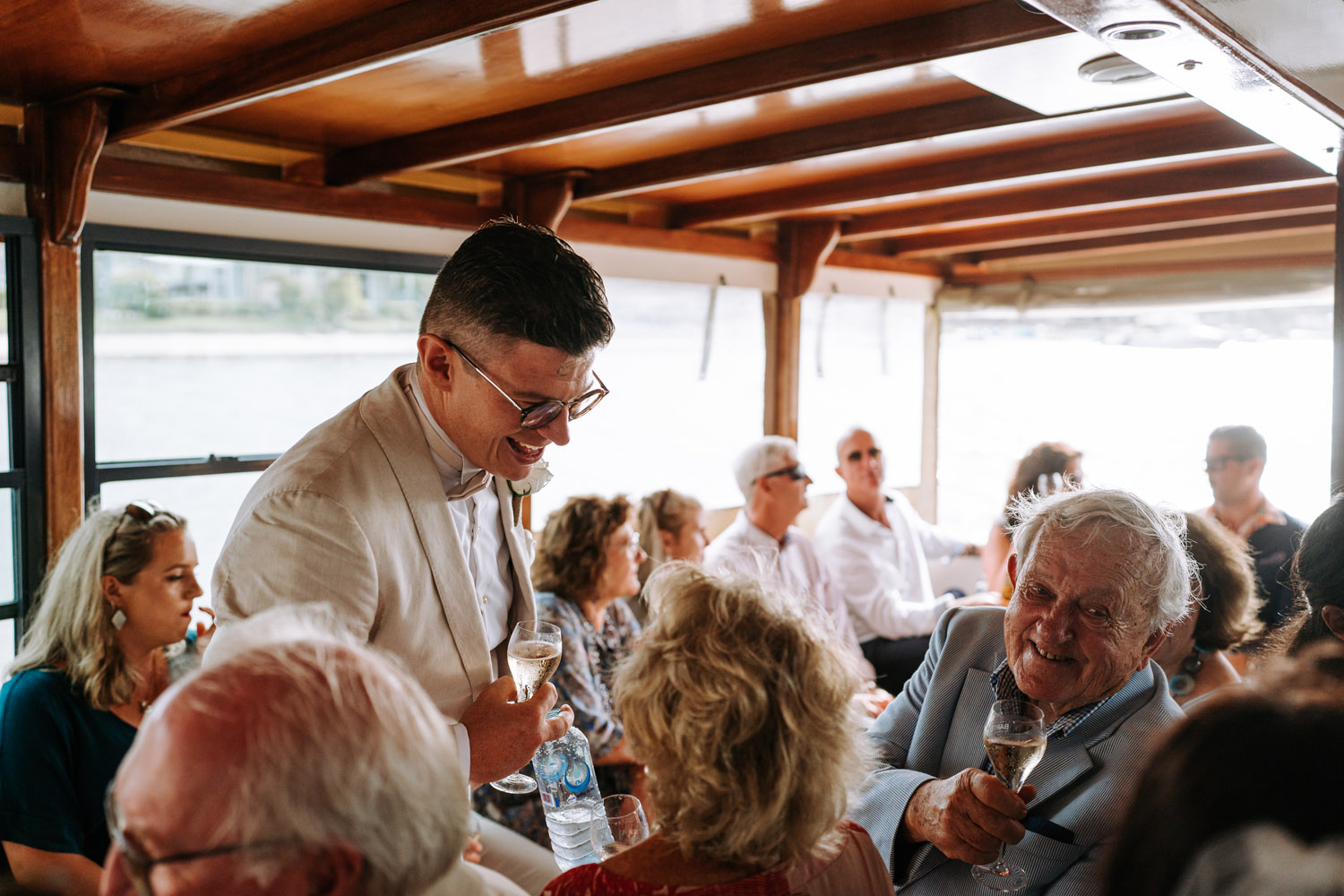 Noosa wedding photography of bride and grooms at Ricky's Restaurant by Noosa photographer