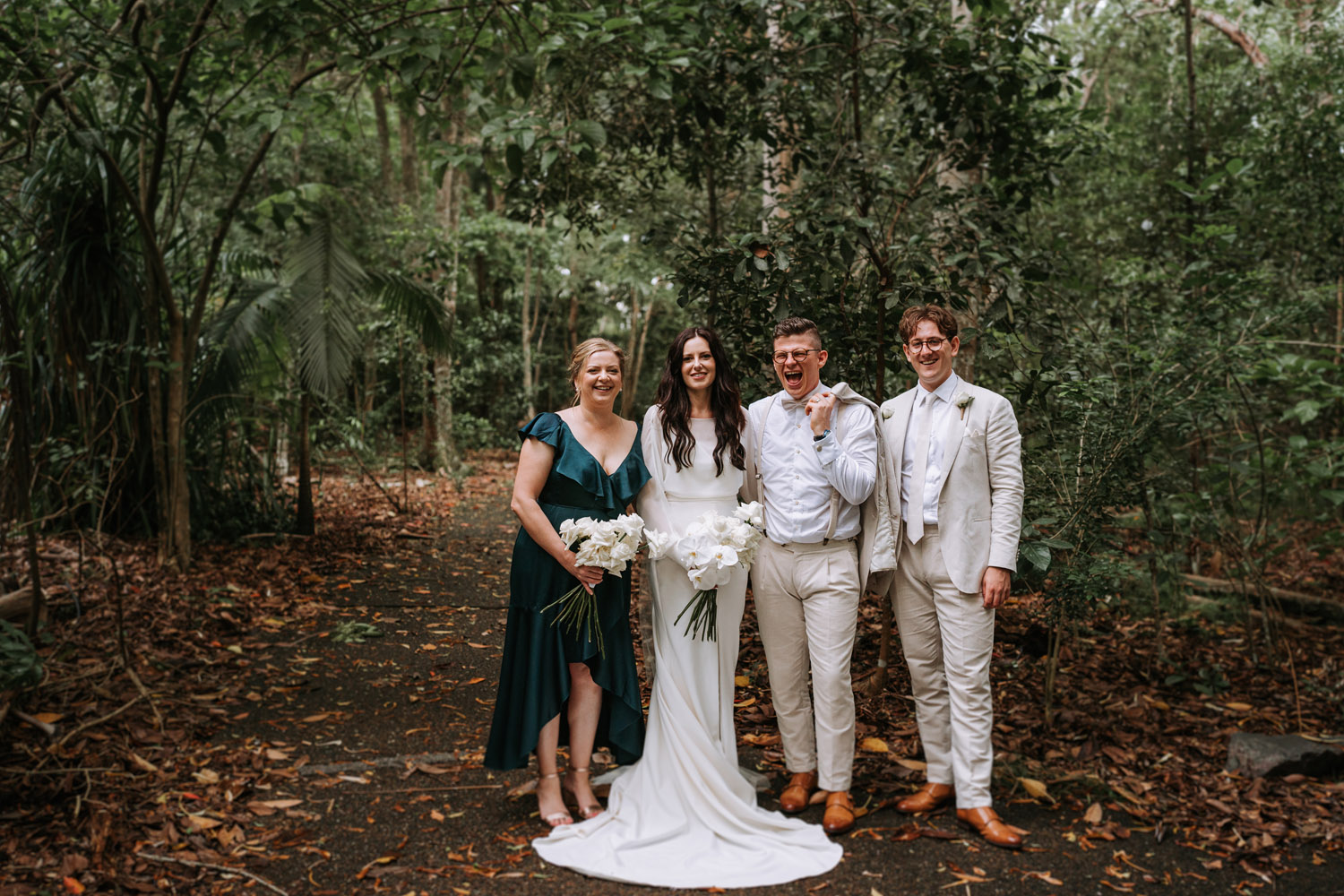 Noosa wedding photography of bride and grooms at Ricky's Restaurant by Noosa photographer