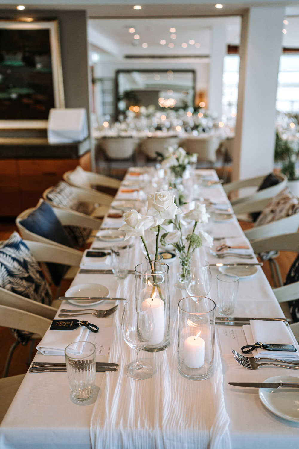 Noosa wedding photography of bride and grooms at Ricky's Restaurant by Noosa photographer