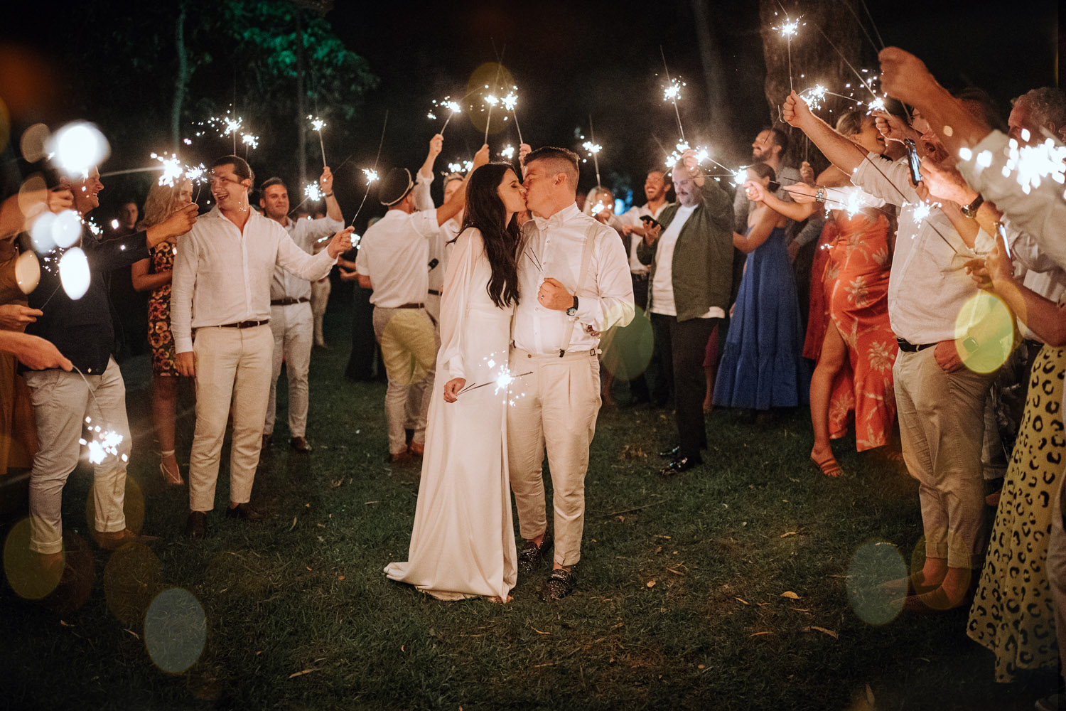 Noosa wedding photography of bride and grooms at Ricky's Restaurant by Noosa photographer