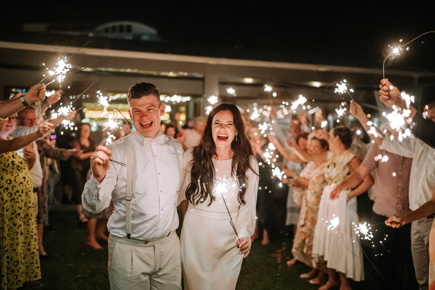 Noosa wedding photography of bride and grooms at Ricky's Restaurant by Noosa photographer