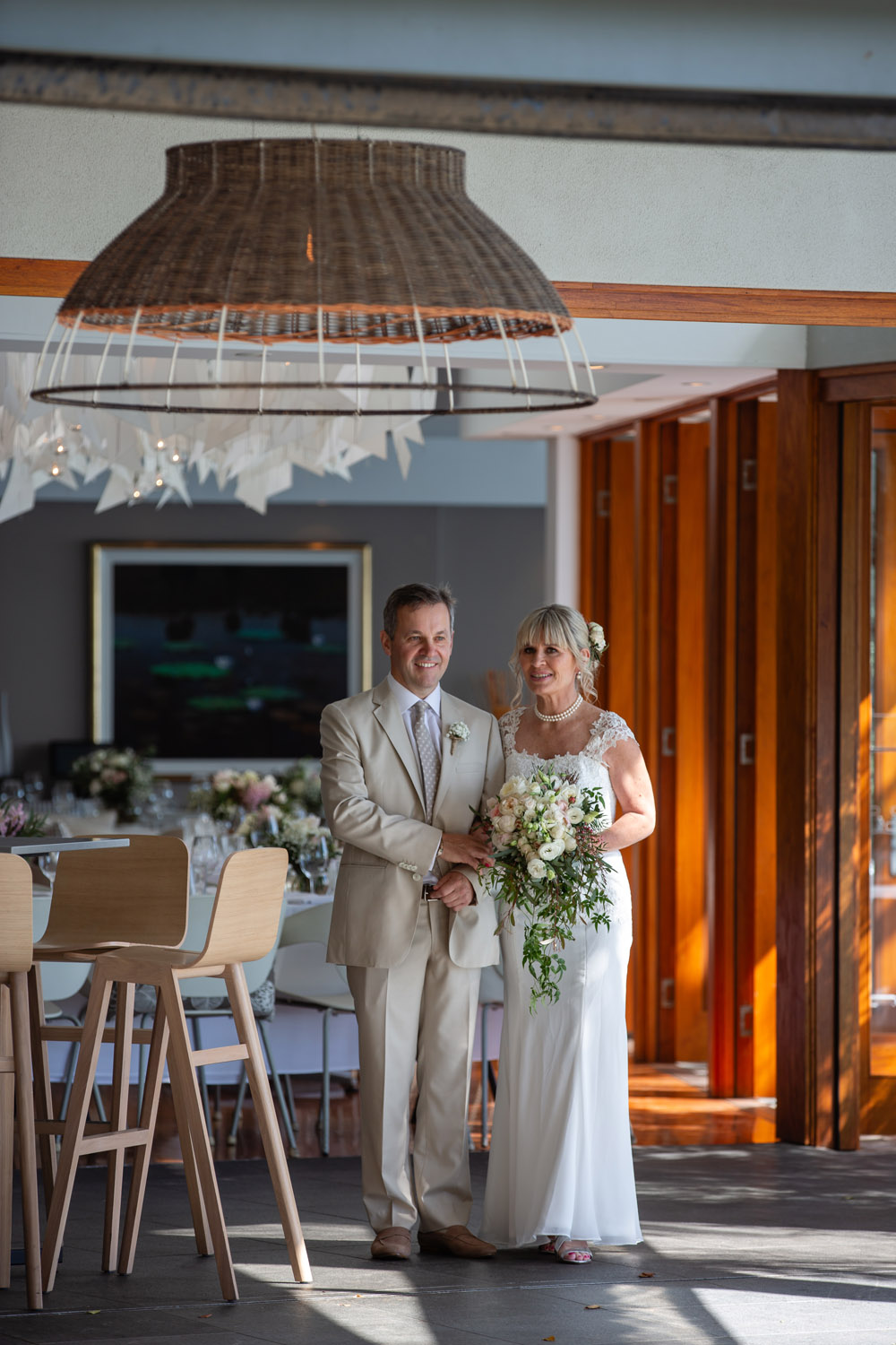 Noosa wedding photography of bride and grooms at Ricky's Restaurant by Noosa photographer