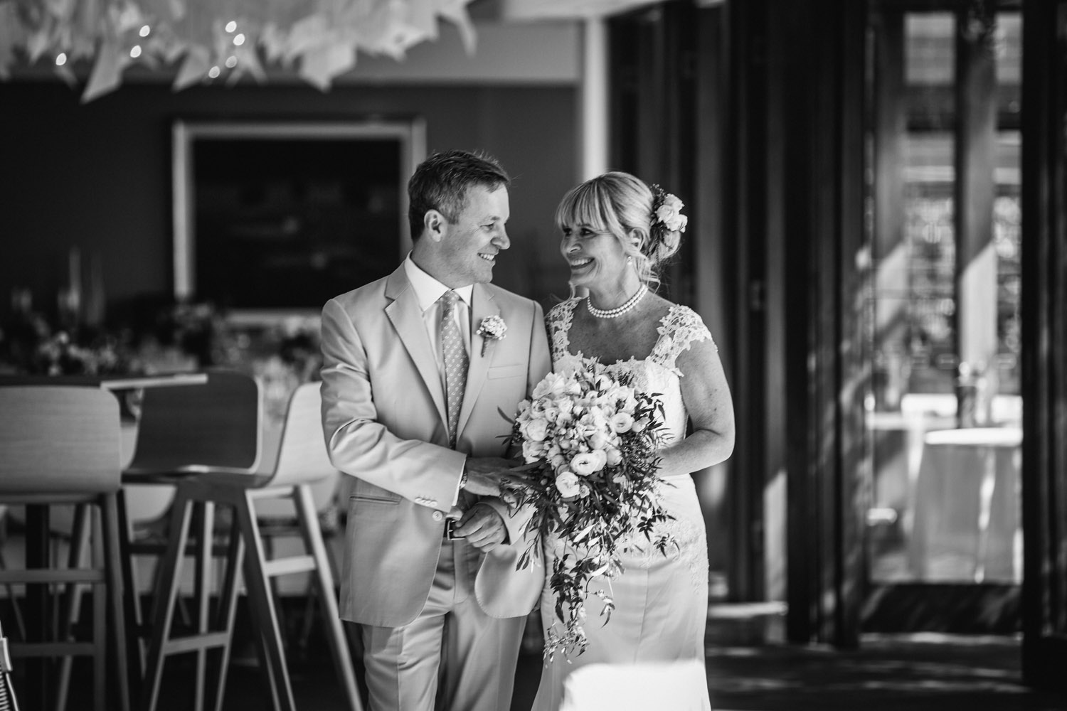 Noosa wedding photography of bride and grooms at Ricky's Restaurant by Noosa photographer