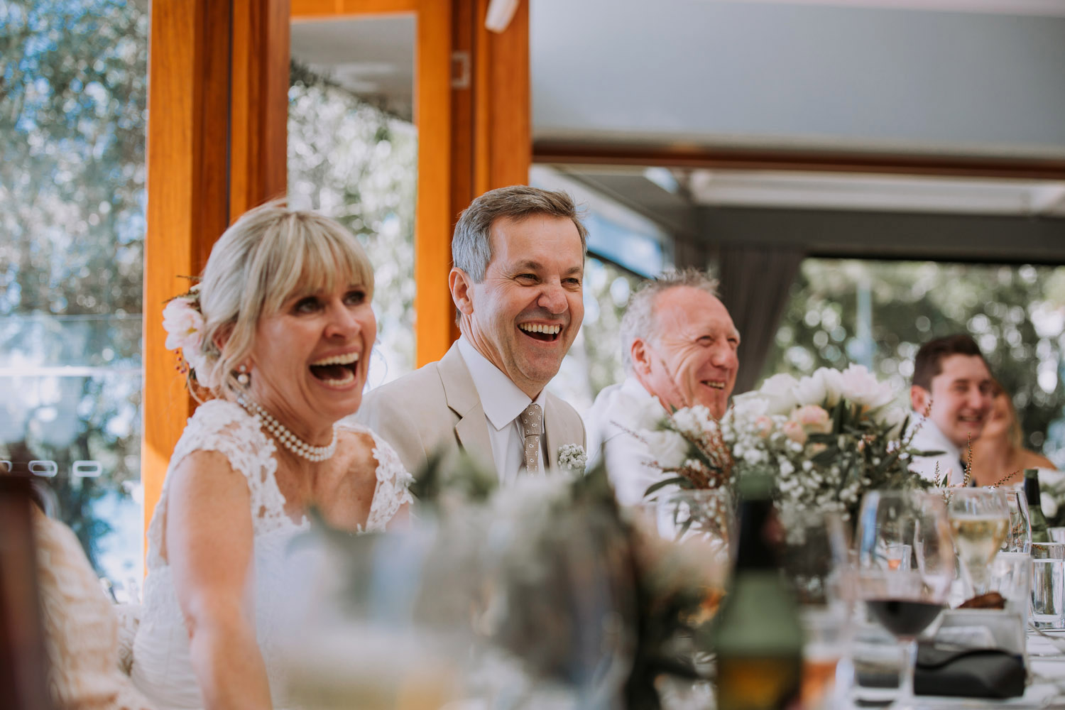 Noosa wedding photography of bride and grooms at Ricky's Restaurant by Noosa photographer