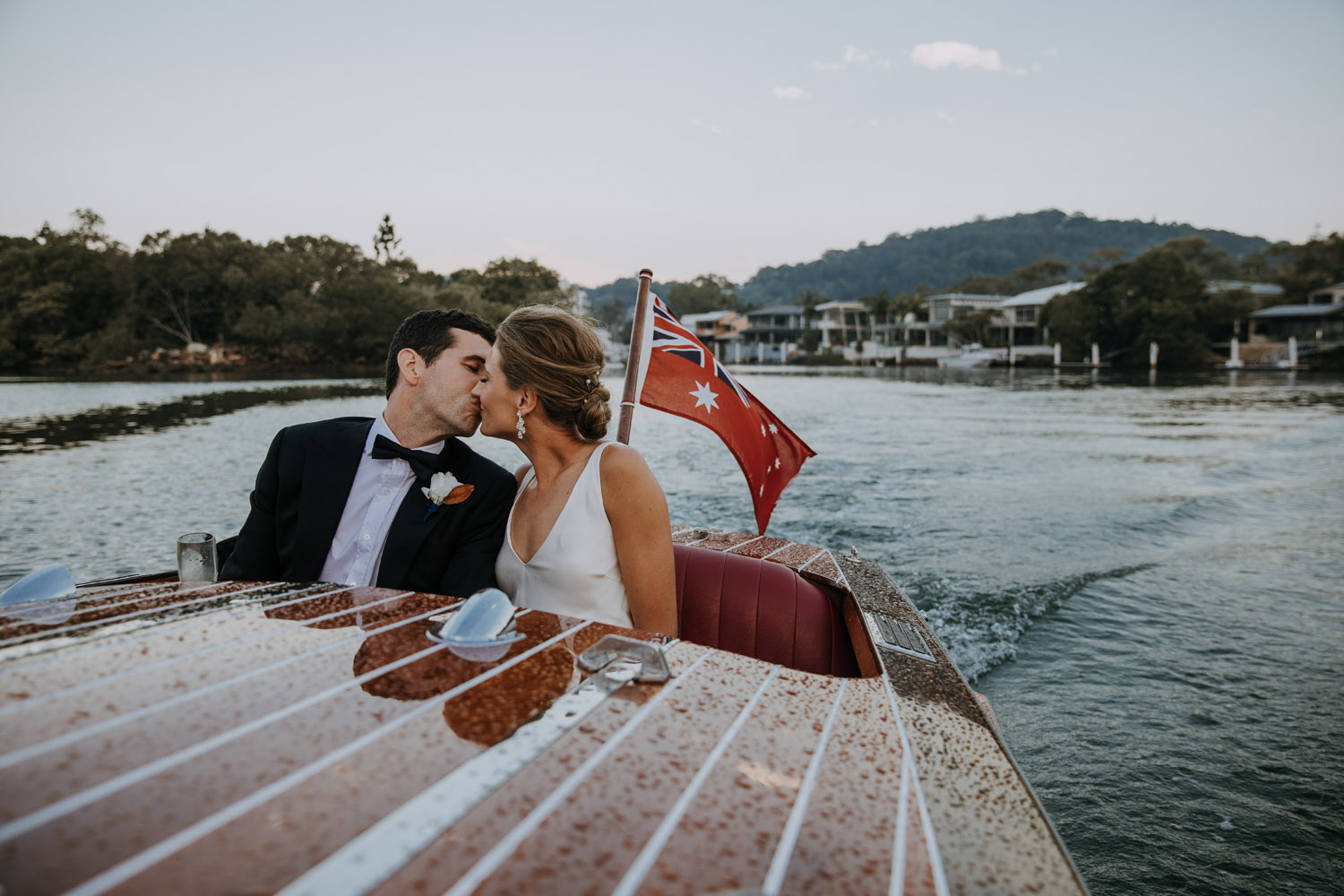 Noosa wedding photography of bride and grooms at Ricky's Restaurant by Noosa photographer