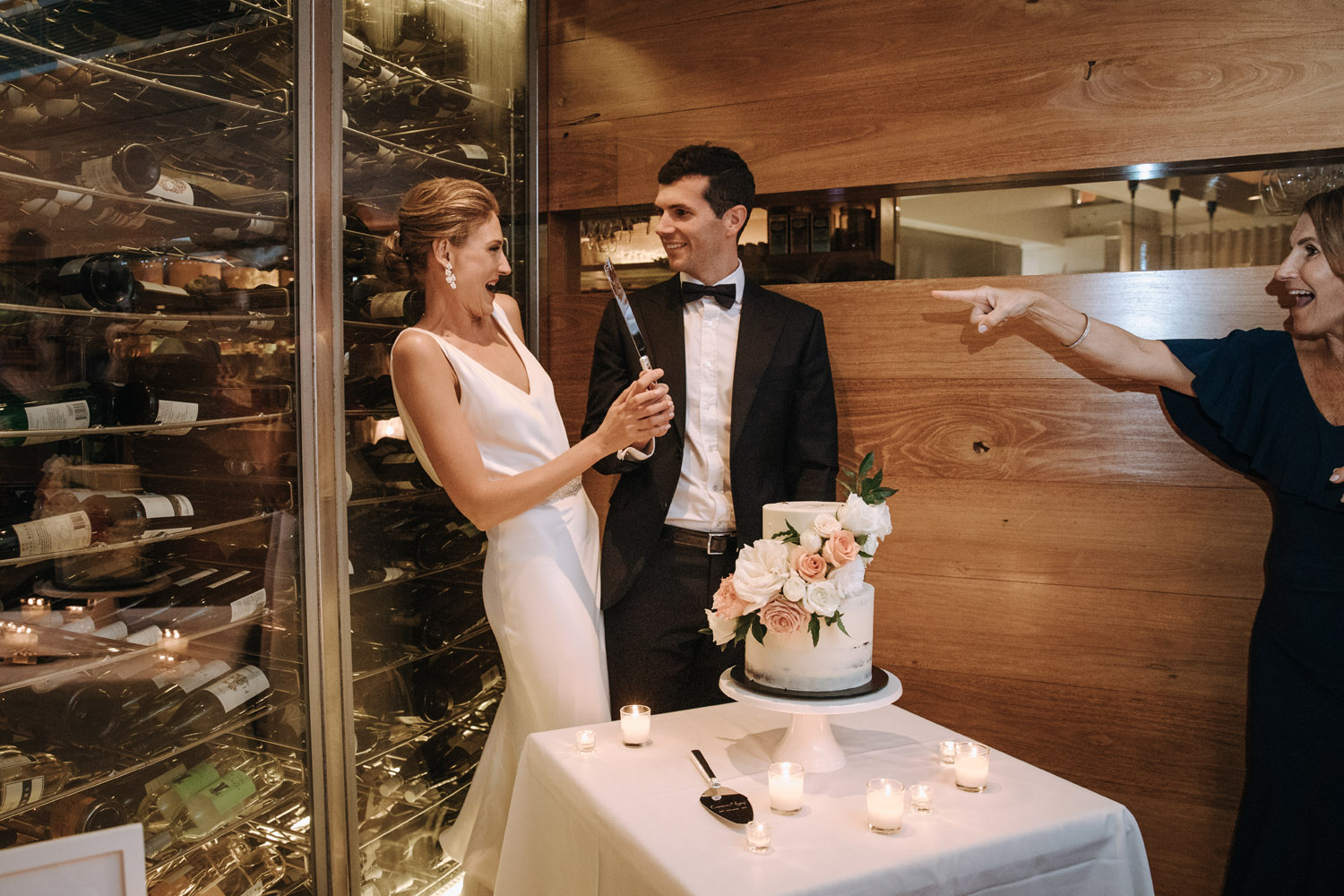 Noosa wedding photography of bride and grooms at Ricky's Restaurant by Noosa photographer