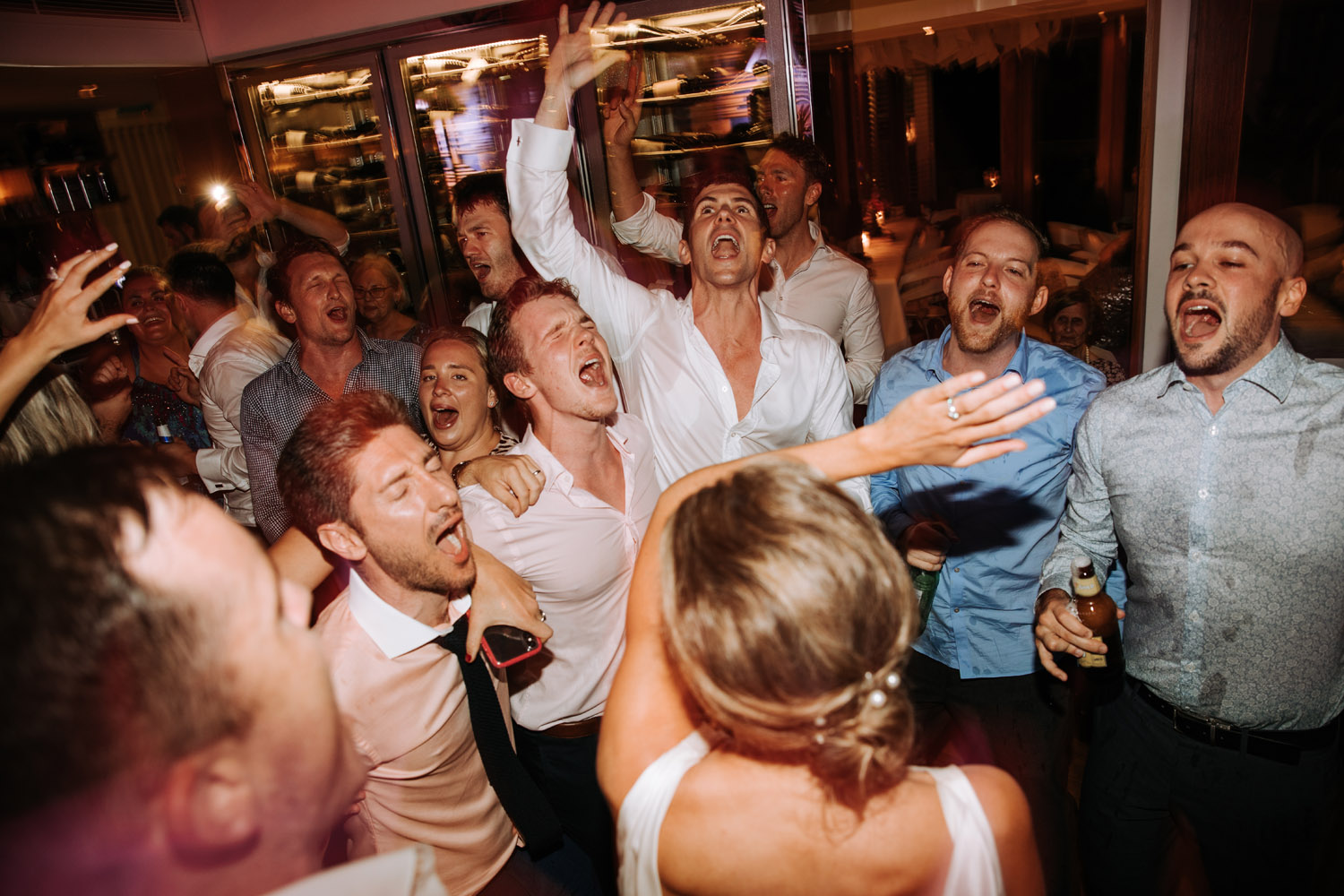 Noosa wedding photography of bride and grooms at Ricky's Restaurant by Noosa photographer