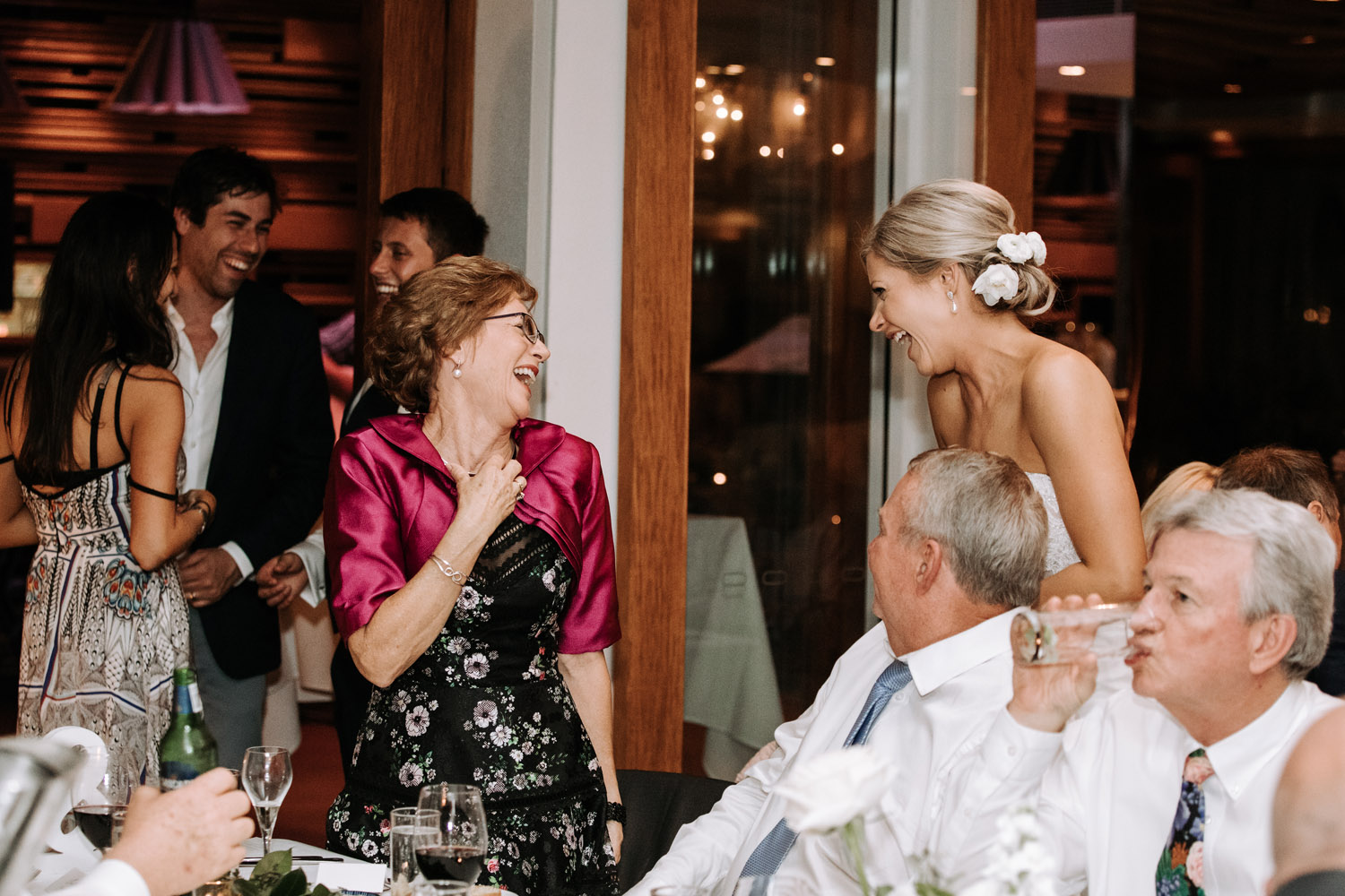 Noosa wedding photography of bride and grooms at Ricky's Restaurant by Noosa photographer
