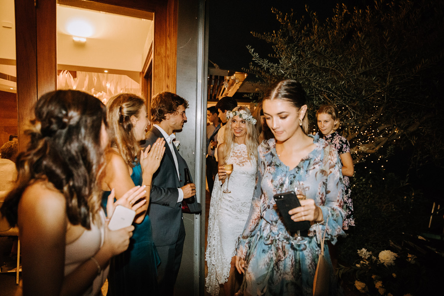 Noosa wedding photography of bride and grooms at Ricky's Restaurant by Noosa photographer