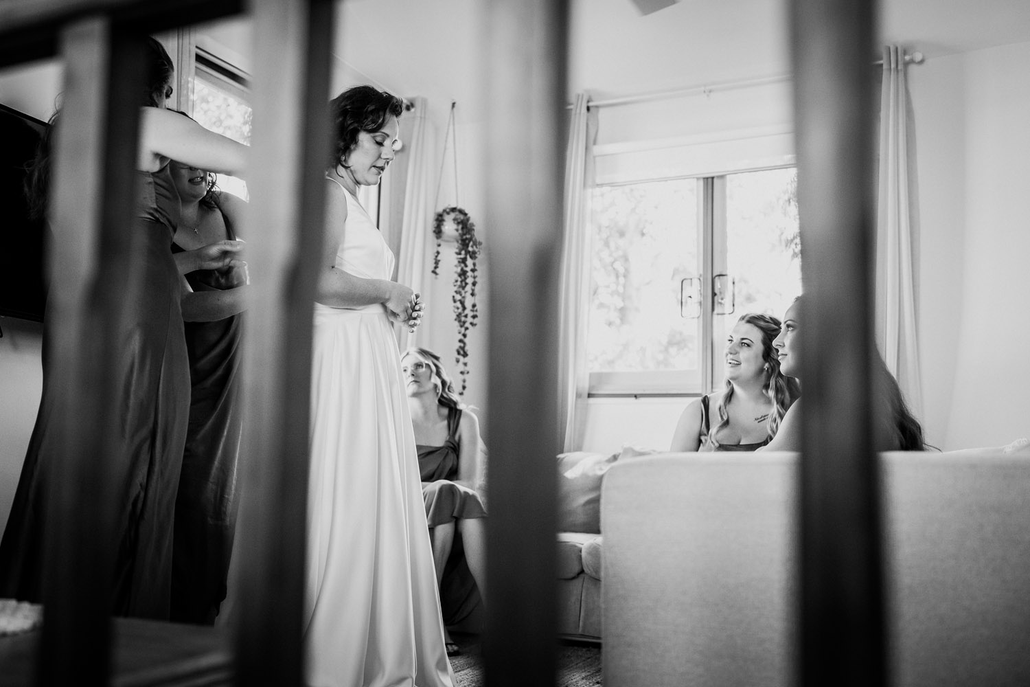 Bec and Cam celebrating their wedding at The Rocks Yandina on the Sunshine Coast
