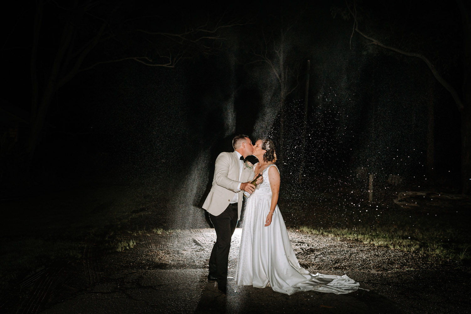 Bec and Cam celebrating their wedding at The Rocks Yandina on the Sunshine Coast