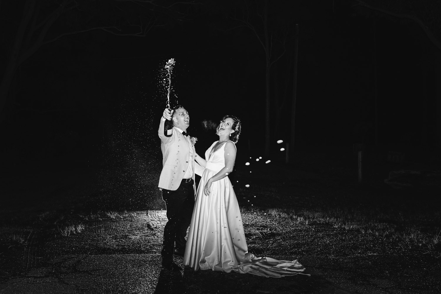 Bec and Cam celebrating their wedding at The Rocks Yandina on the Sunshine Coast